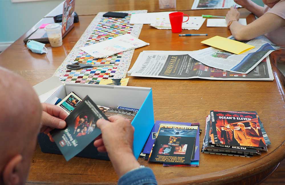 sorting through movie and tv mini posters