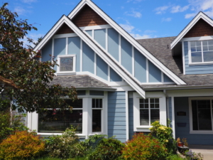 pretty blue house