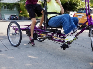 tandem bike with 3 wheels